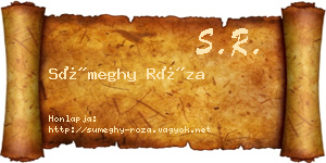 Sümeghy Róza névjegykártya